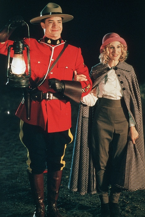 Still of Brendan Fraser and Sarah Jessica Parker in Dudley Do-Right (1999)