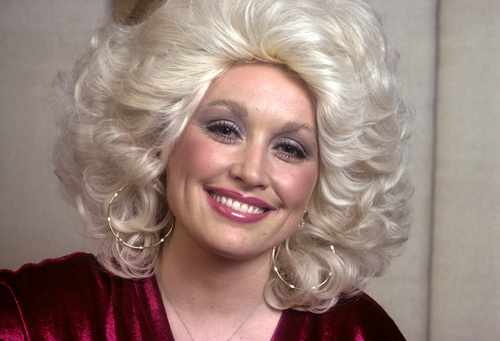 Dolly Parton at a recording session