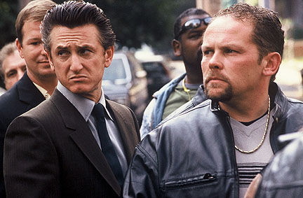 Sean Penn and Kevin Chapman in Mystic River.