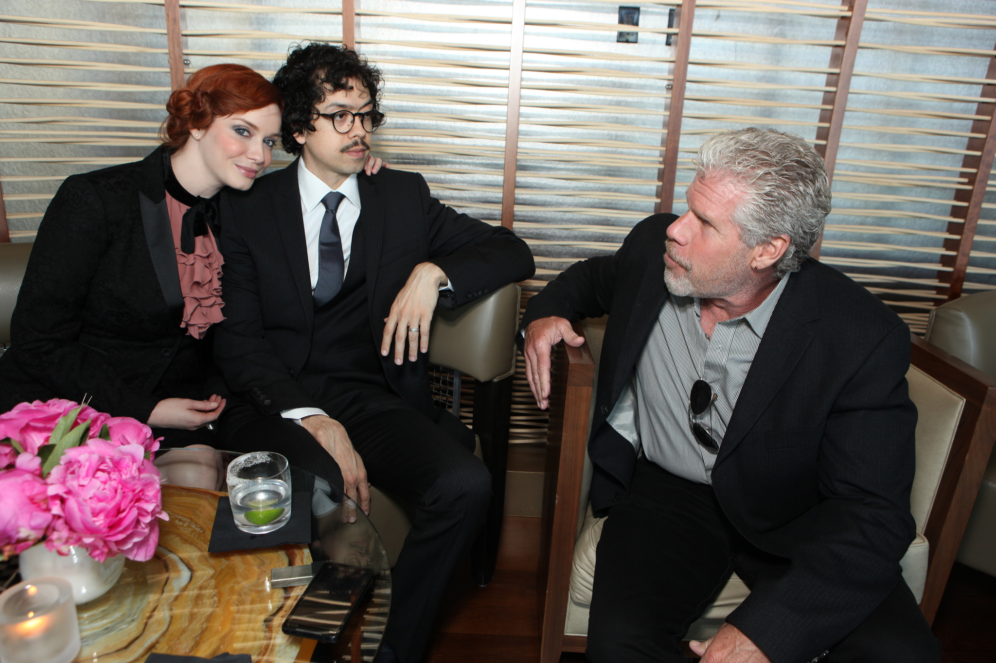 Ron Perlman, Geoffrey Arend and Christina Hendricks at event of Vaziuok (2011)