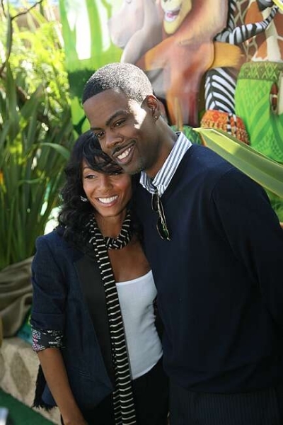 Jada Pinkett Smith and Chris Rock at event of Madagaskaras 2 (2008)