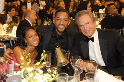 Will Smith, Jada Pinkett Smith and Warren Beatty at event of 13th Annual Screen Actors Guild Awards (2007)