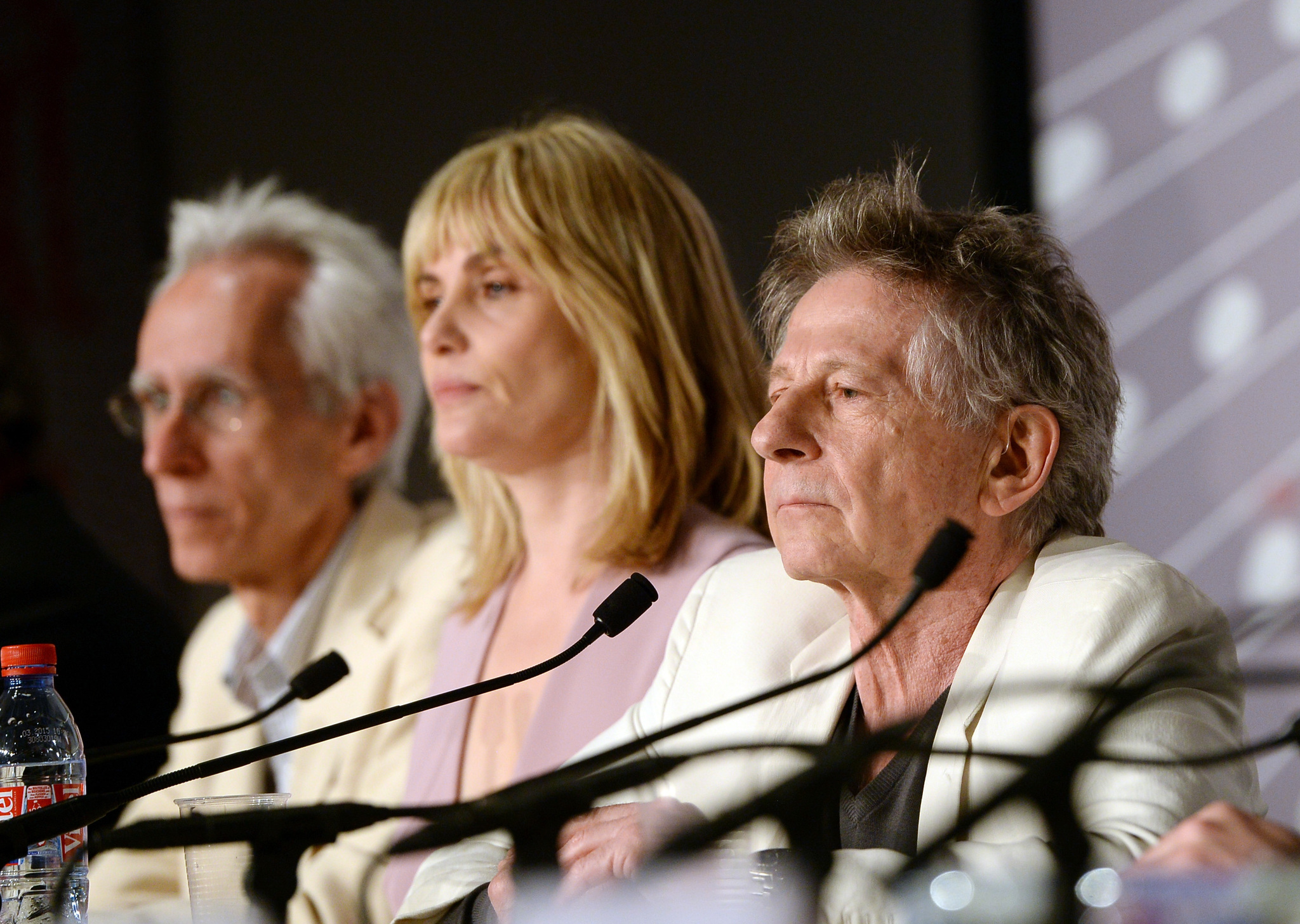 Roman Polanski, David Ives and Emmanuelle Seigner at event of Venera kailiuose (2013)