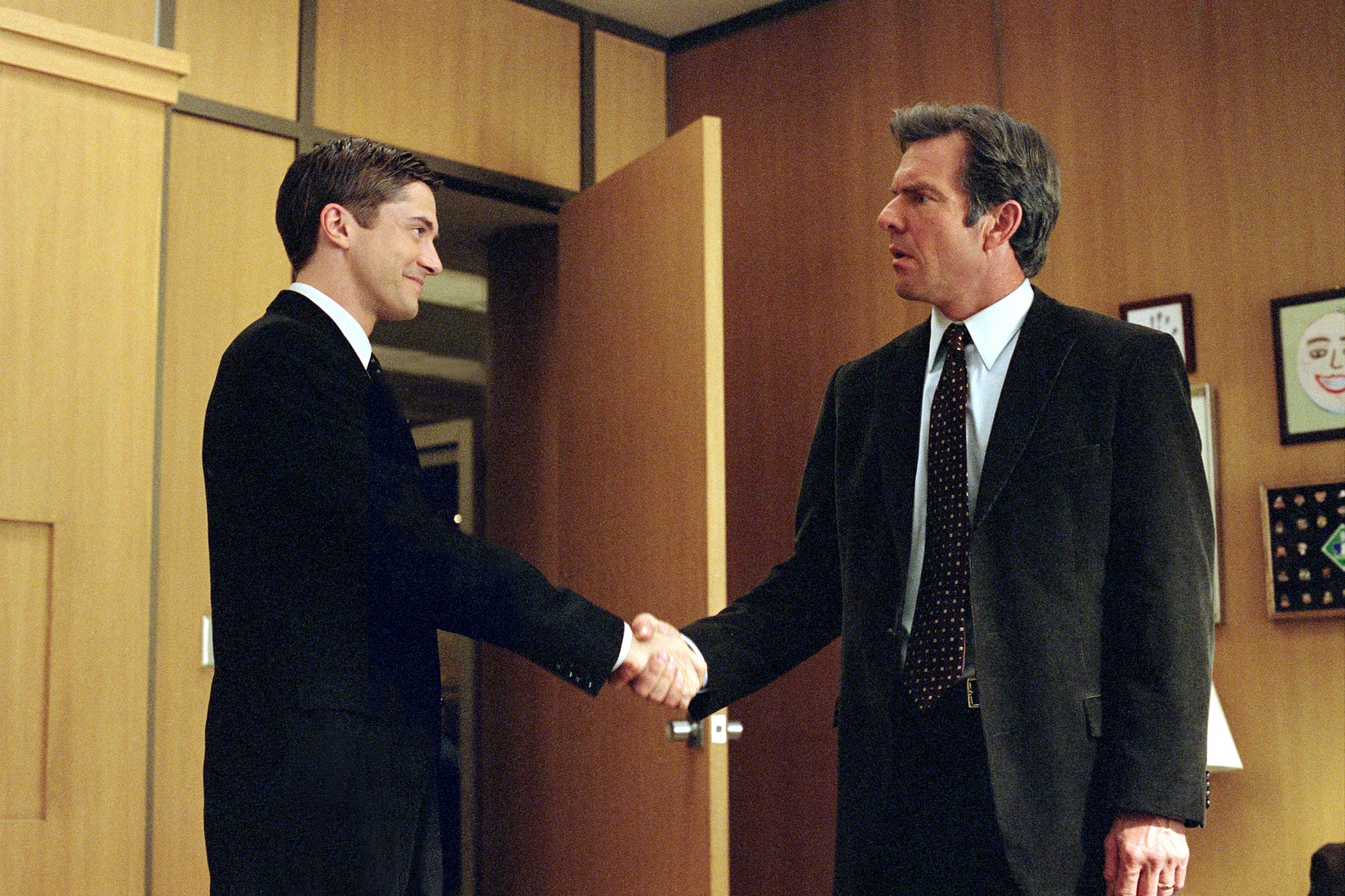 Still of Dennis Quaid and Topher Grace in In Good Company (2004)