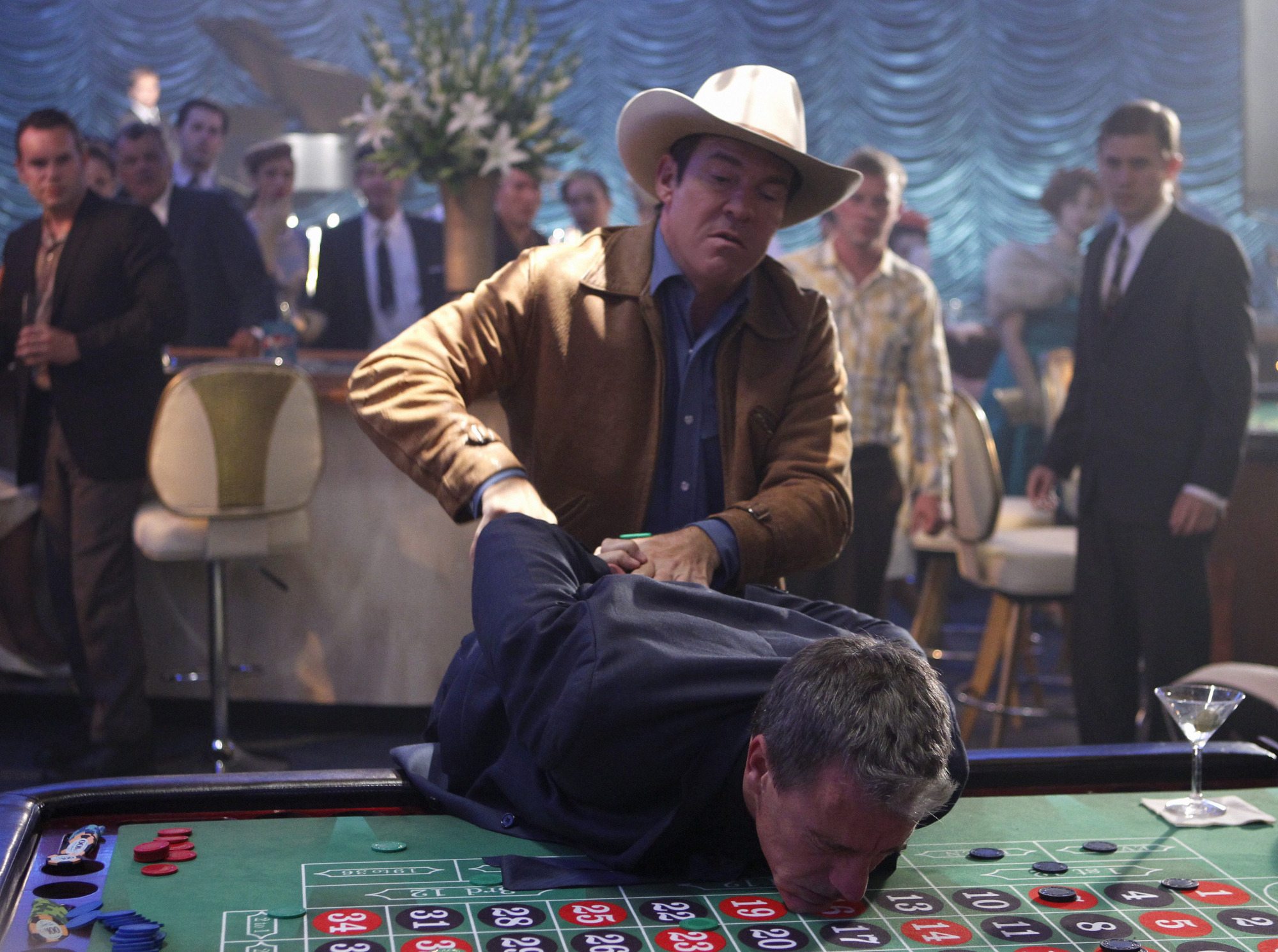Still of Dennis Quaid and Johnny Michael in Vegas: All That Glitters (2012)