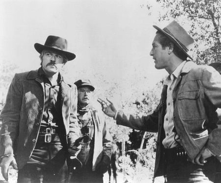 (l to r) Robert Redford, Don Keefer, and Paul Newman