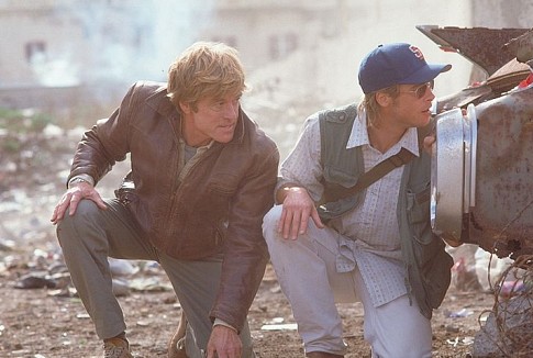 Still of Brad Pitt and Robert Redford in Spy Game (2001)