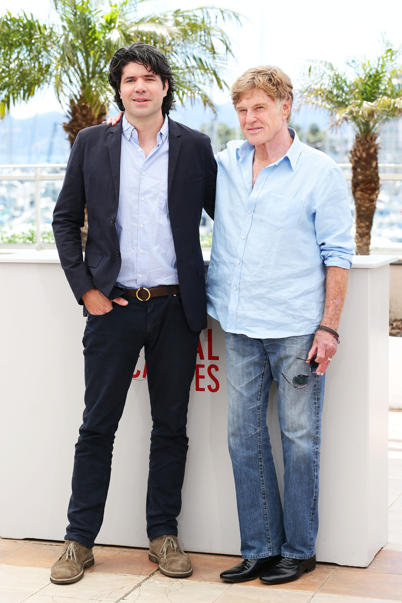 Robert Redford and J.C. Chandor at event of All Is Lost (2013)