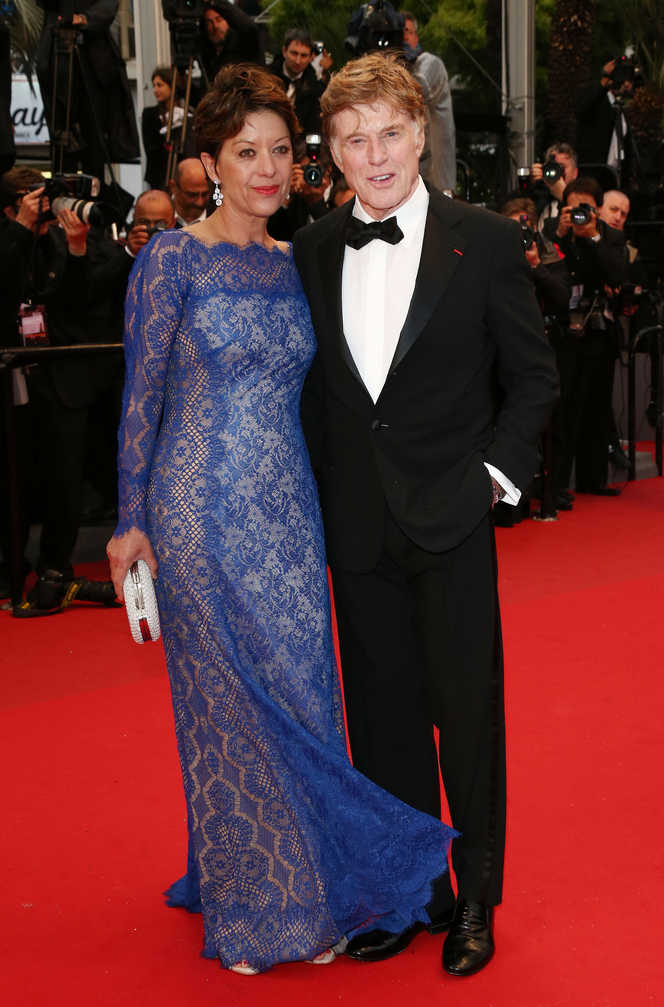 Actor Robert Redford (R) and his wife Sibylle Szaggars attend the 'All Is Lost' Premiere during the 66th Annual Cannes Film Festival at Palais des Festivals on May 22, 2013 in Cannes, France.