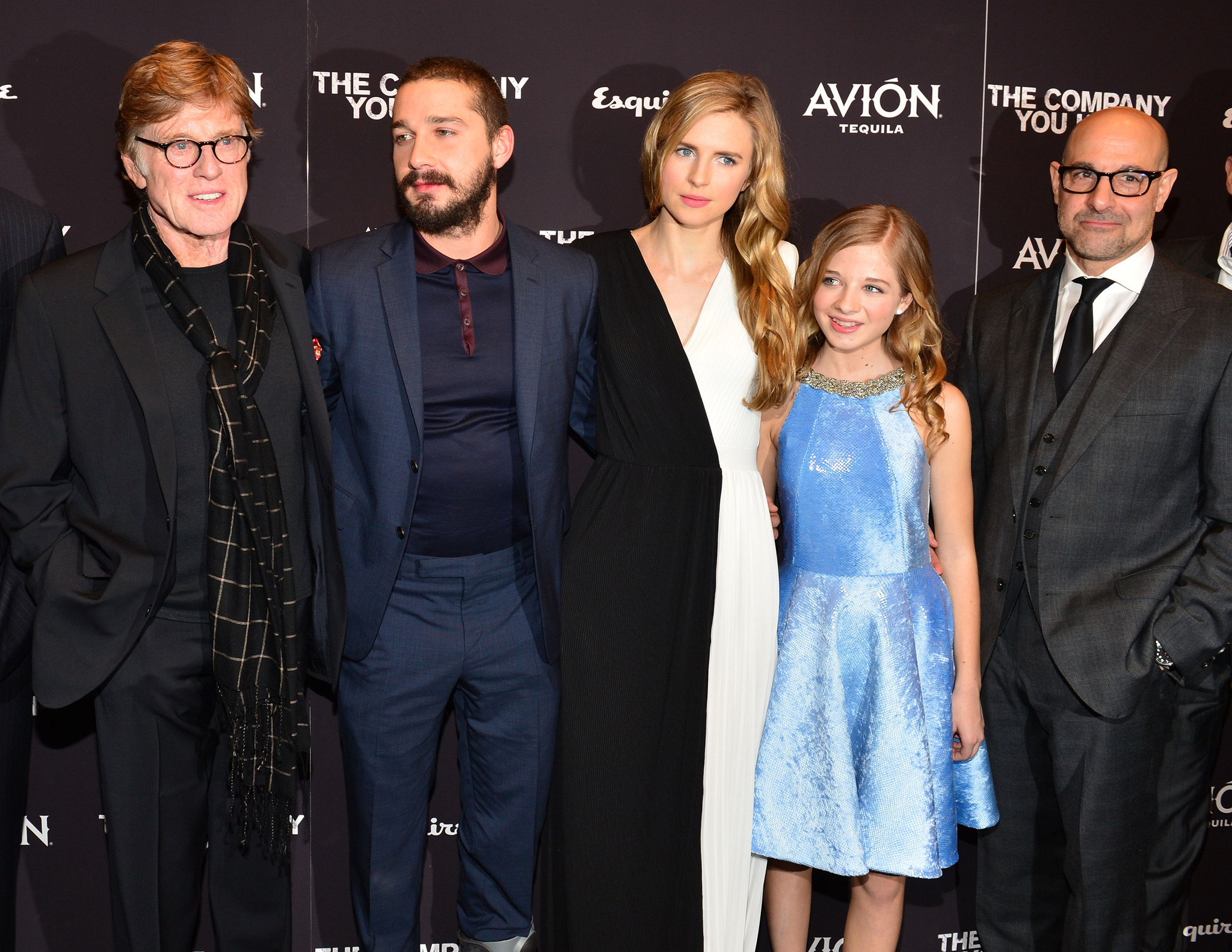 Robert Redford, Stanley Tucci, Shia LaBeouf, Brit Marling and Jackie Evancho at event of The Company You Keep (2012)