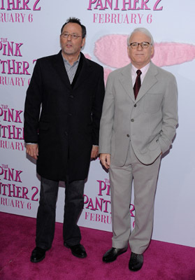 Steve Martin and Jean Reno at event of The Pink Panther 2 (2009)