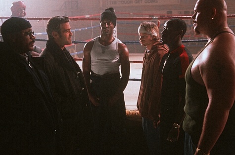Still of George Clooney, Don Cheadle, Ving Rhames, Steve Zahn, Keith Loneker and Isaiah Washington in Out of Sight (1998)