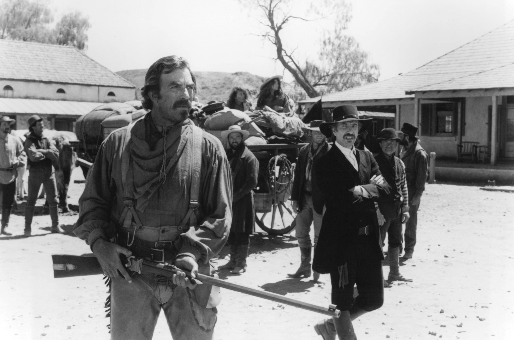 Still of Alan Rickman and Tom Selleck in Quigley Down Under (1990)