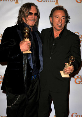 Mickey Rourke and Bruce Springsteen at event of The 66th Annual Golden Globe Awards (2009)