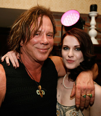 Mickey Rourke and Evan Rachel Wood at event of The Wrestler (2008)