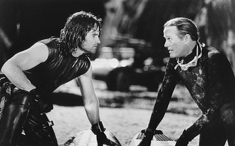 Still of Kurt Russell and Peter Fonda in Escape from L.A. (1996)