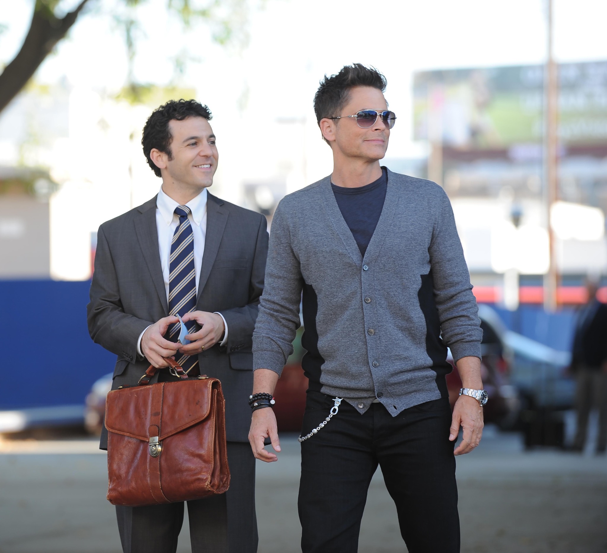 Still of Rob Lowe and Fred Savage in The Grinder (2015)