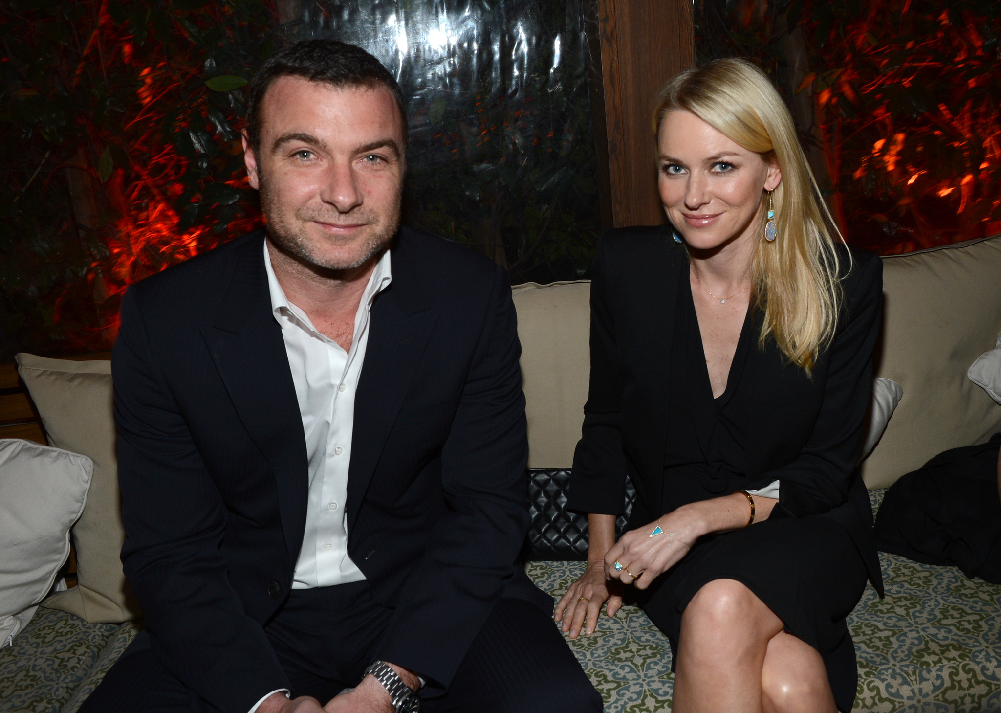 Liev Schreiber and Naomi Watts attend the Audi Golden Globes Kick Off 2013.