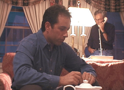 Still of Jerry Seinfeld and George Shapiro in Comedian (2002)