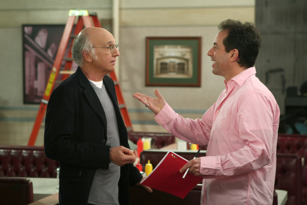Still of Jerry Seinfeld and Larry David in Curb Your Enthusiasm (1999)