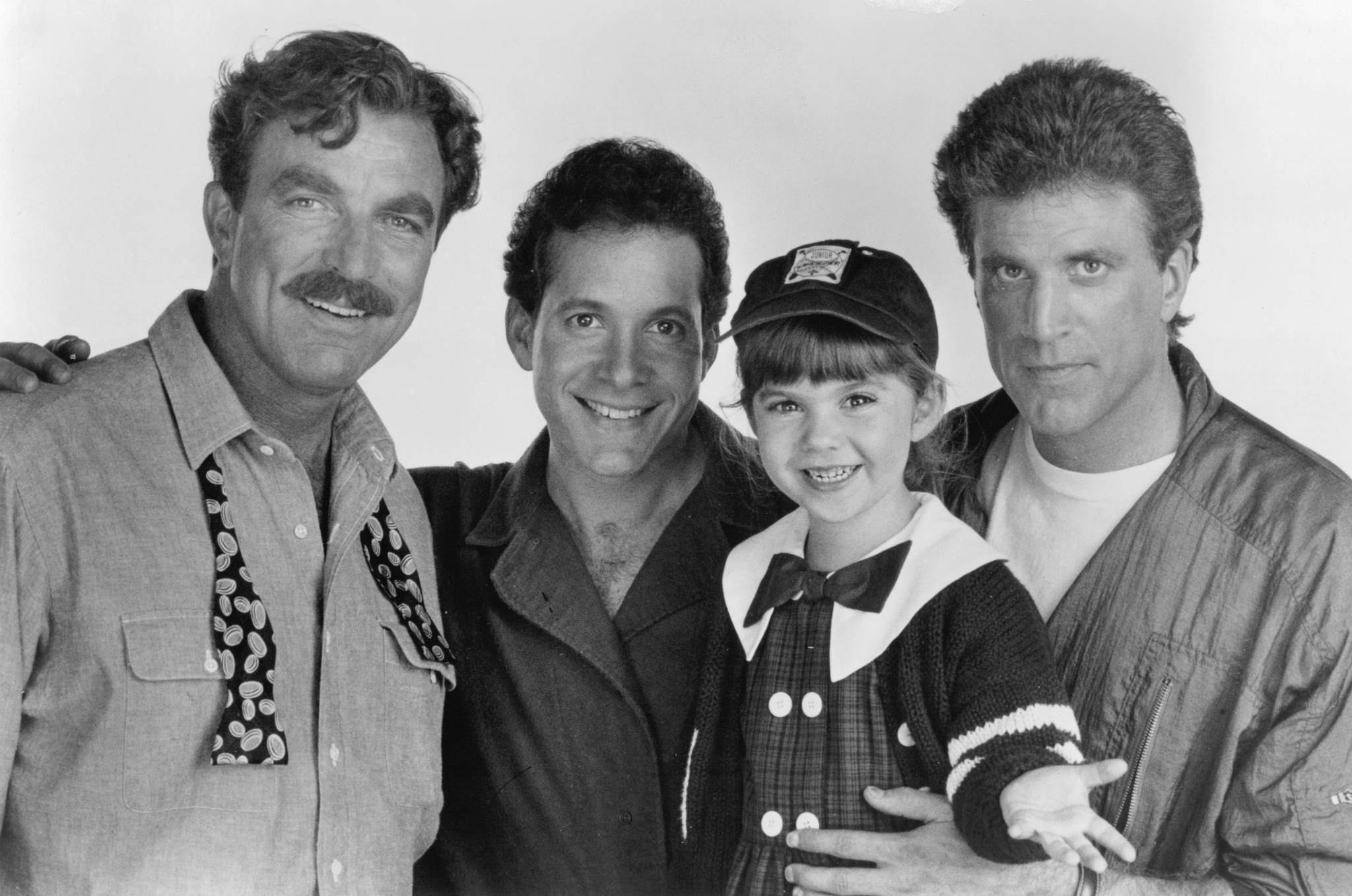 Still of Steve Guttenberg, Tom Selleck, Ted Danson and Robin Weisman in 3 Men and a Little Lady (1990)