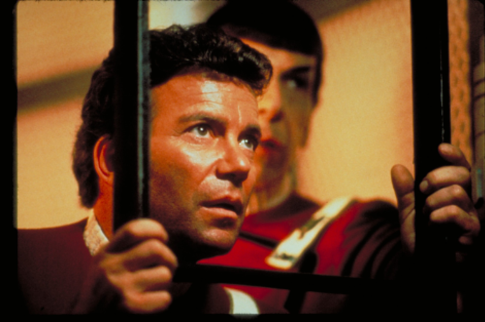 Still of Leonard Nimoy and William Shatner in Star Trek: The Wrath of Khan (1982)