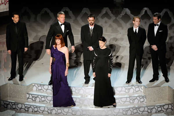 Matthew Broderick, Molly Ringwald, Judd Nelson, Ally Sheedy, Jon Cryer and Anthony Michael Hall at event of The 82nd Annual Academy Awards (2010)