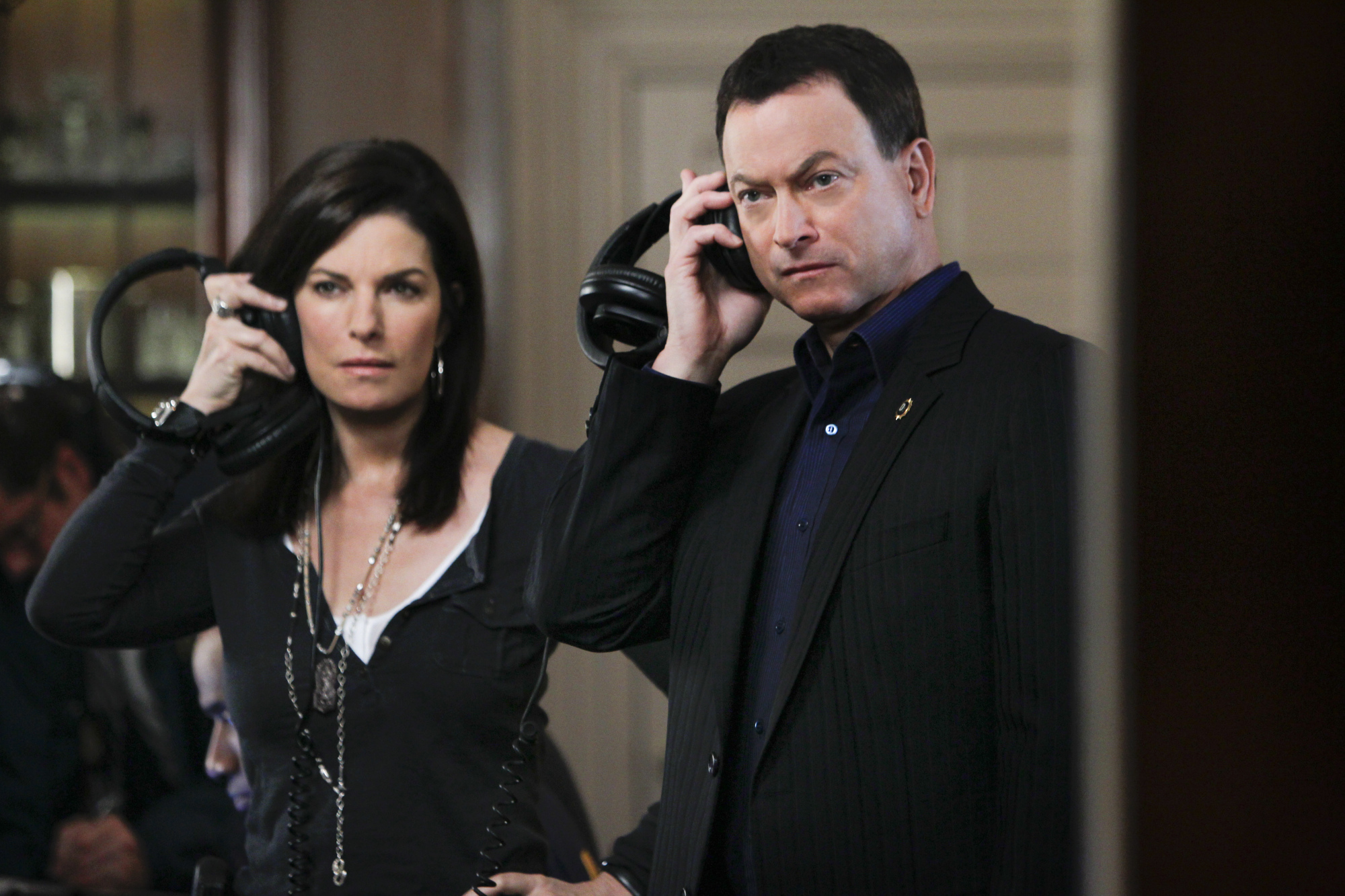 Still of Gary Sinise and Sela Ward in CSI Niujorkas (2004)