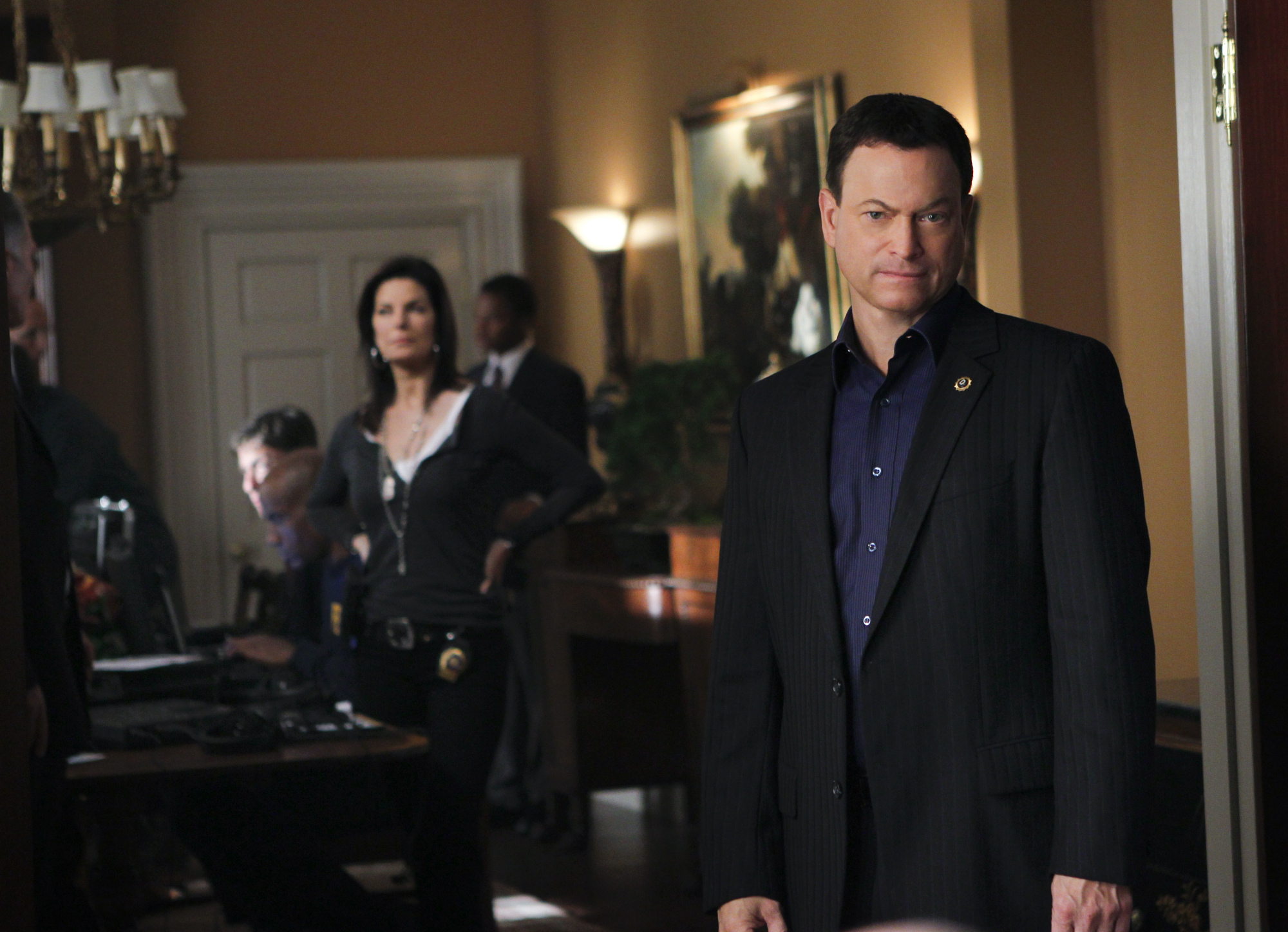 Still of Gary Sinise and Sela Ward in CSI Niujorkas (2004)