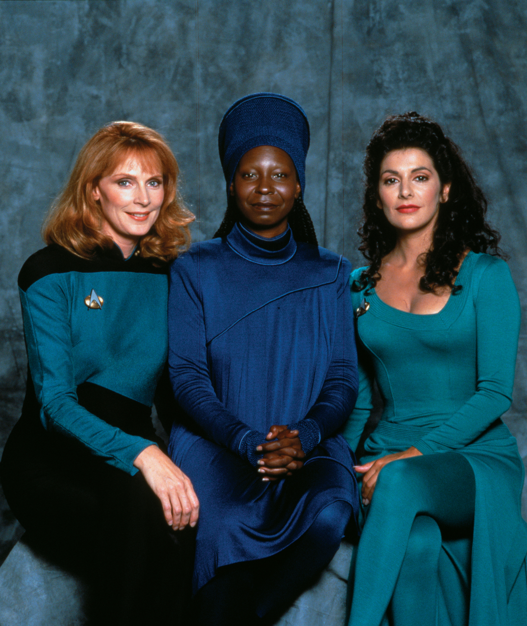 Whoopi Goldberg, Gates McFadden and Marina Sirtis in Star Trek: The Next Generation (1987)
