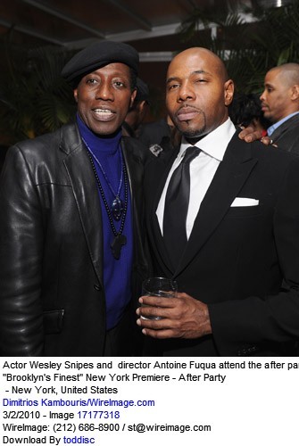 Wesley Snipes and Antoine Fuqua at event of Brooklyn's Finest (2009)