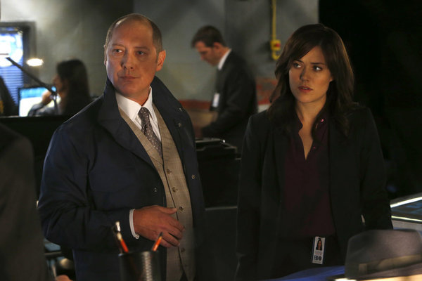 Still of James Spader and Megan Boone in The Blacklist (2013)