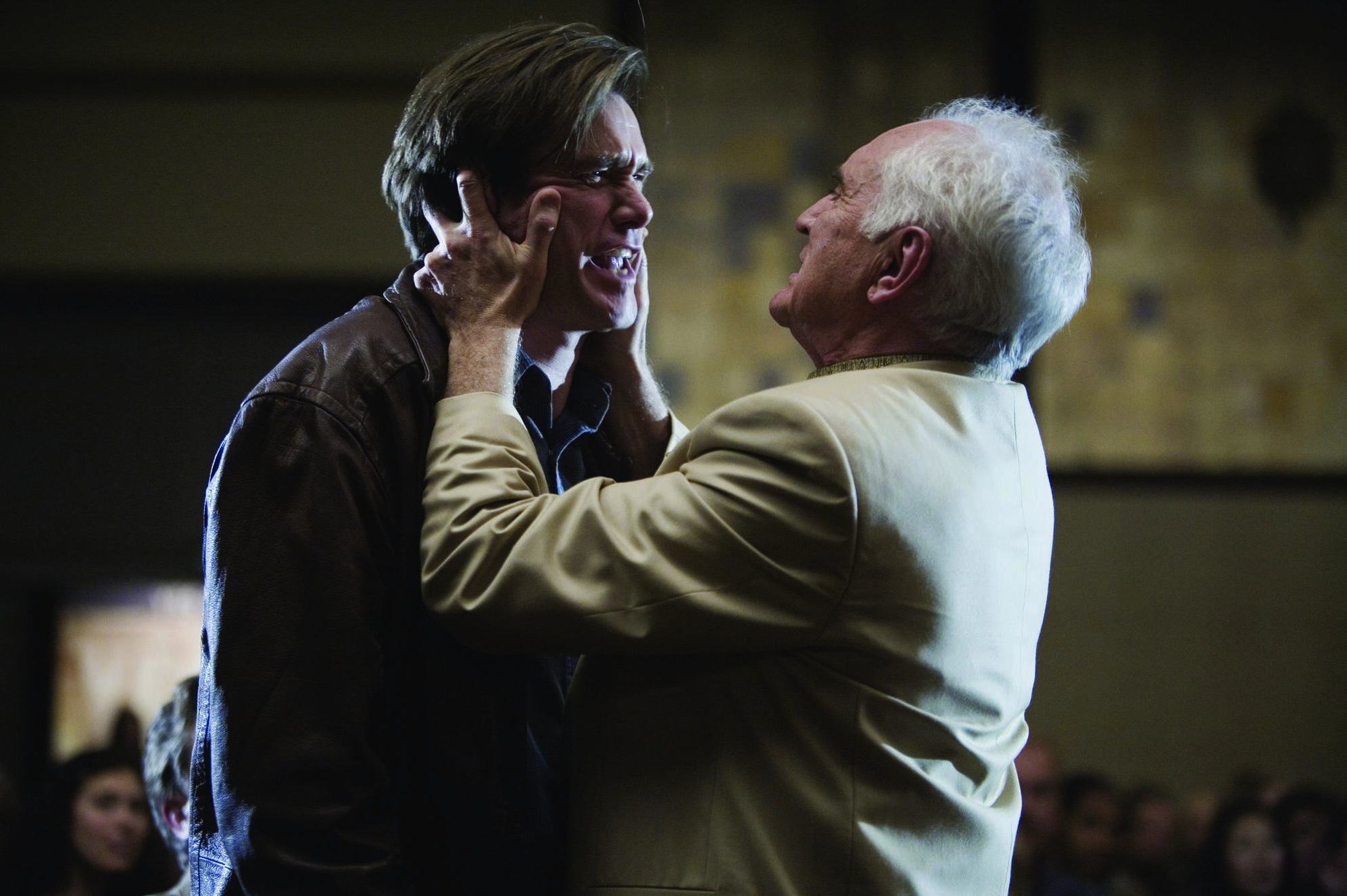 Still of Jim Carrey and Terence Stamp in Yes Man (2008)