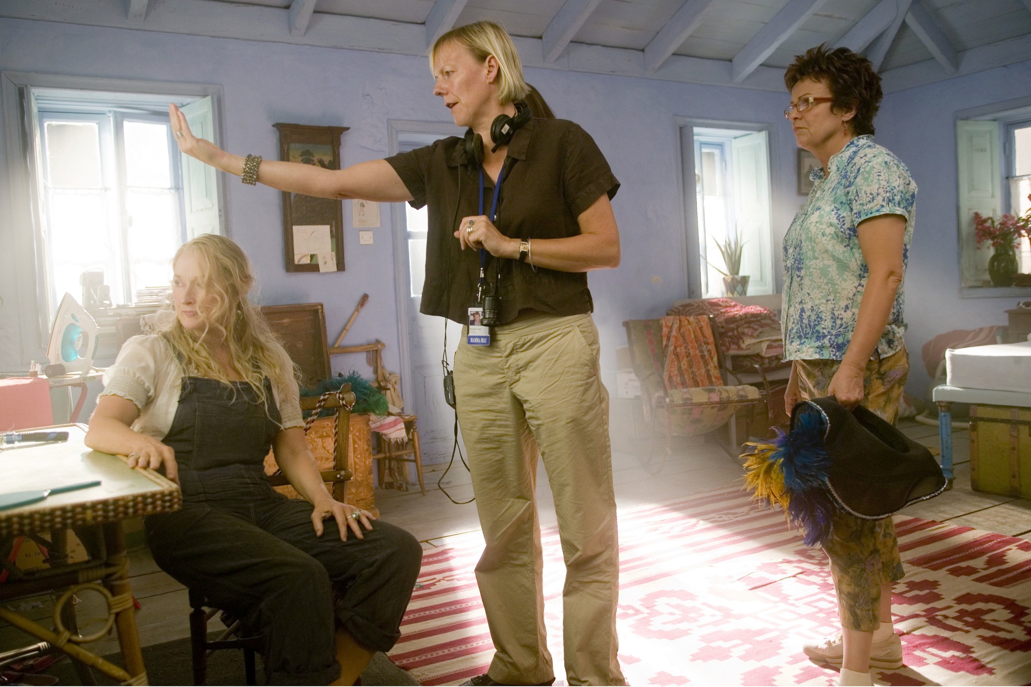 Still of Meryl Streep, Julie Walters and Phyllida Lloyd in Mamma Mia! (2008)