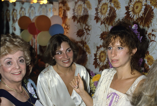 Barbra Streisand with her sister and mother circa 1970s