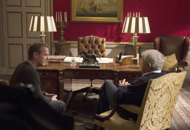 Still of Kiefer Sutherland and William Devane in 24: Live Another Day (2014)
