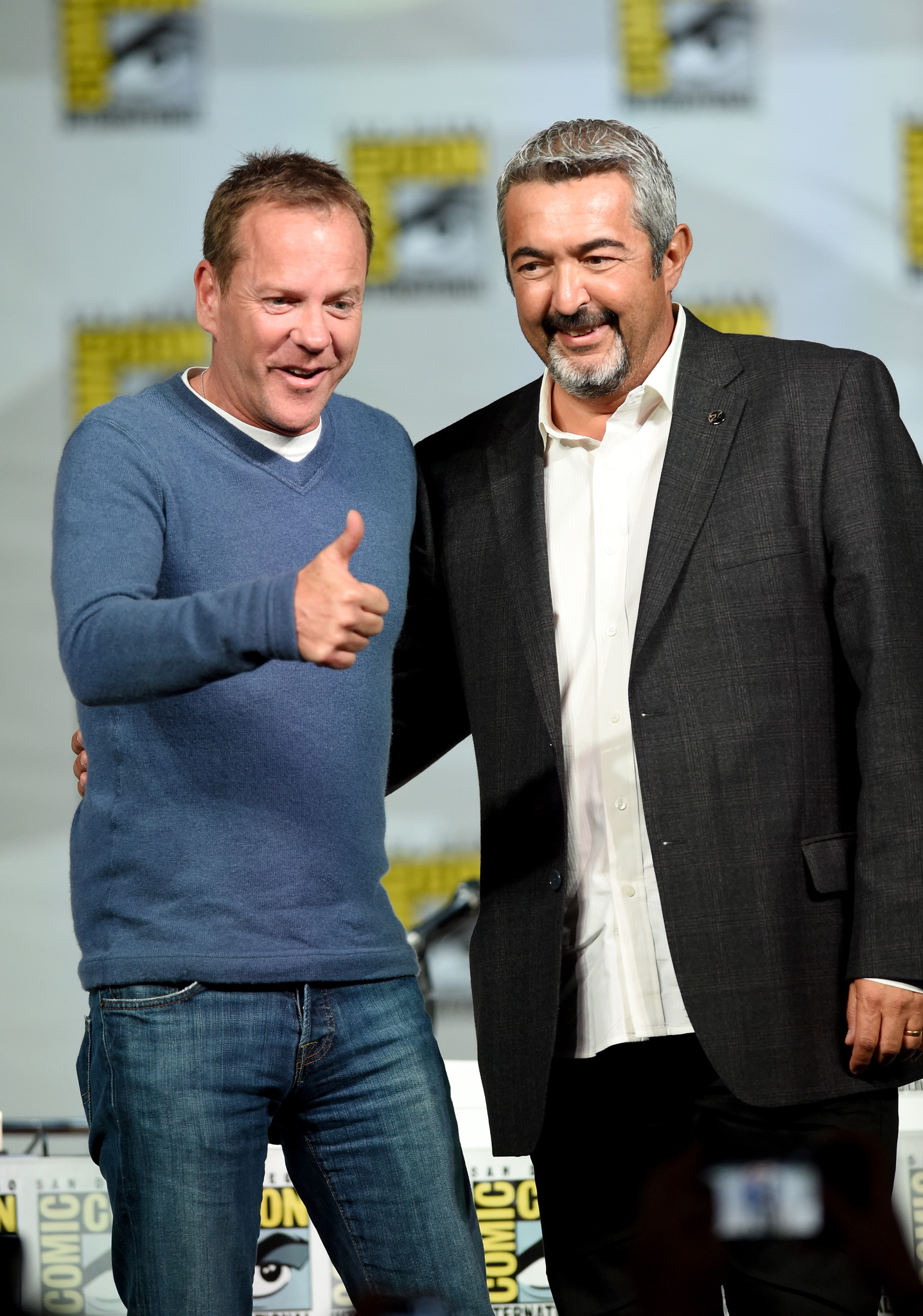 Kiefer Sutherland and Jon Cassar at event of 24: Live Another Day (2014)