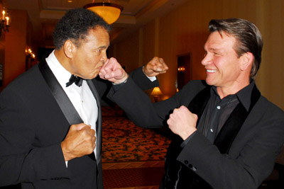 Patrick Swayze and Muhammad Ali