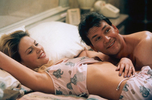 Still of Charlize Theron and Patrick Swayze in Waking Up in Reno (2002)