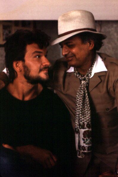 Patrick Swayze & Producer/Director on the set of 