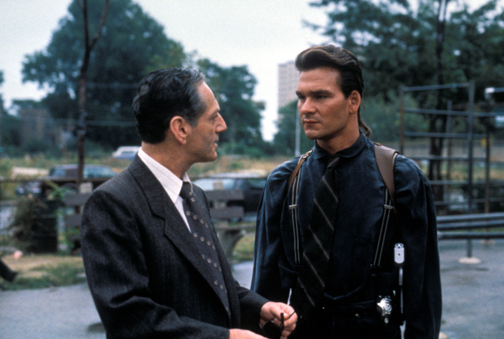 Still of Patrick Swayze and Valentino Cimo in Next of Kin (1989)