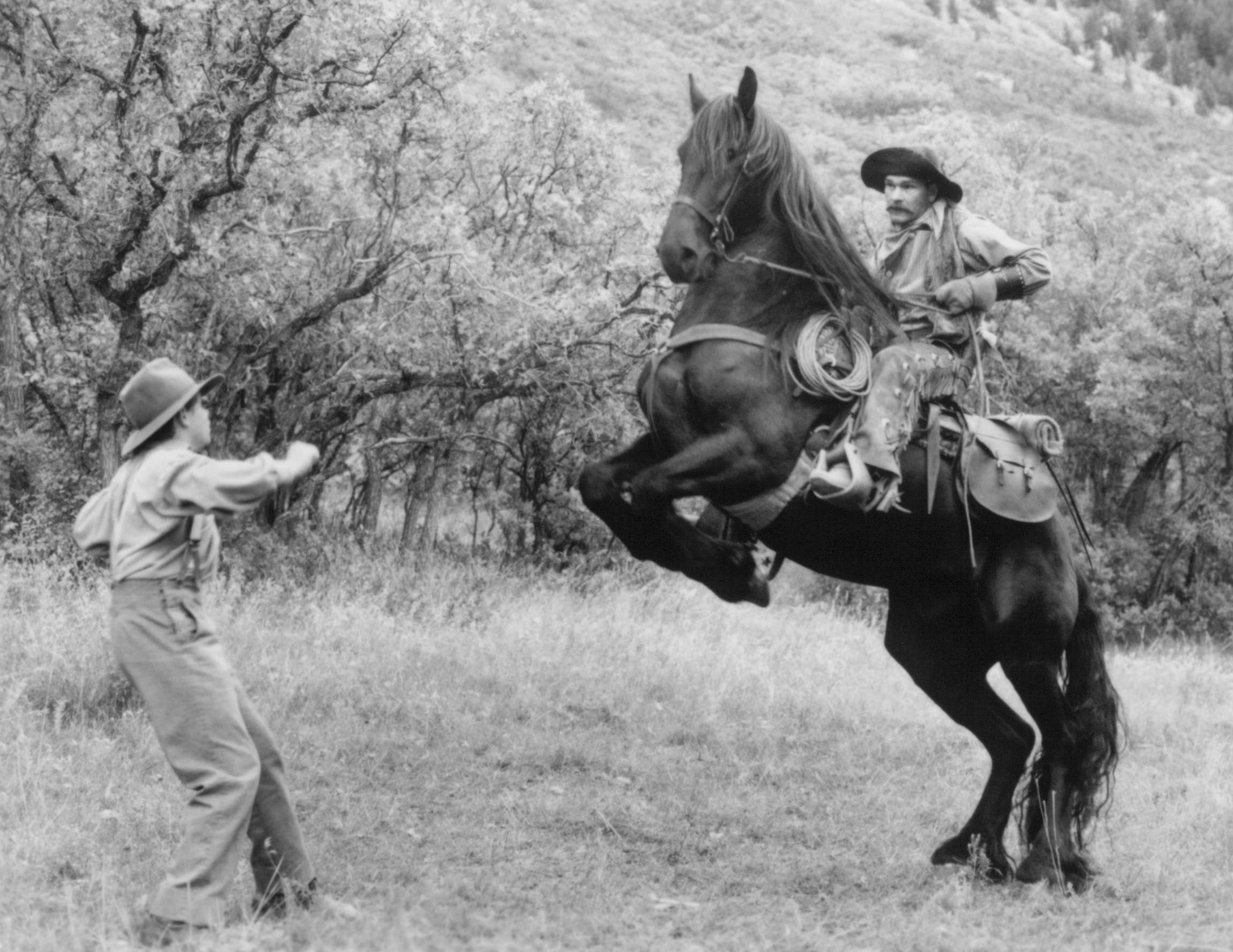 Still of Patrick Swayze and Nick Stahl in Tall Tale (1995)