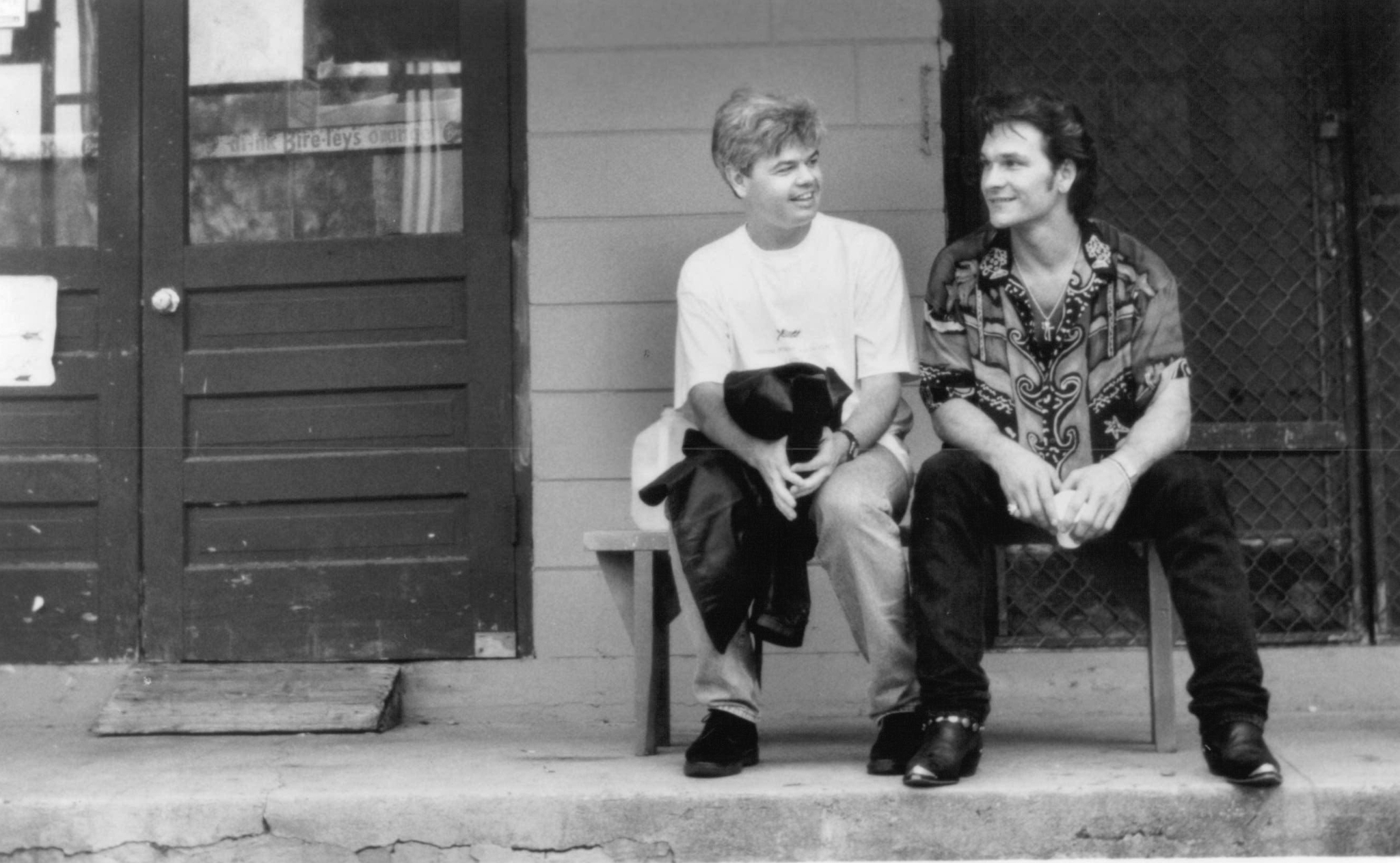 Still of Patrick Swayze and Darrell Roodt in Father Hood (1993)