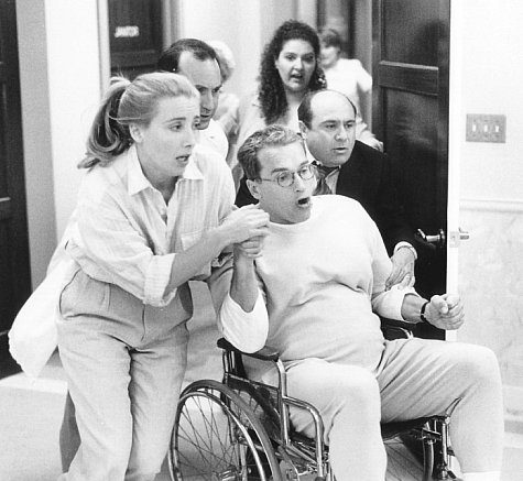 Still of Arnold Schwarzenegger, Danny DeVito, Emma Thompson and James Eckhouse in Junior (1994)