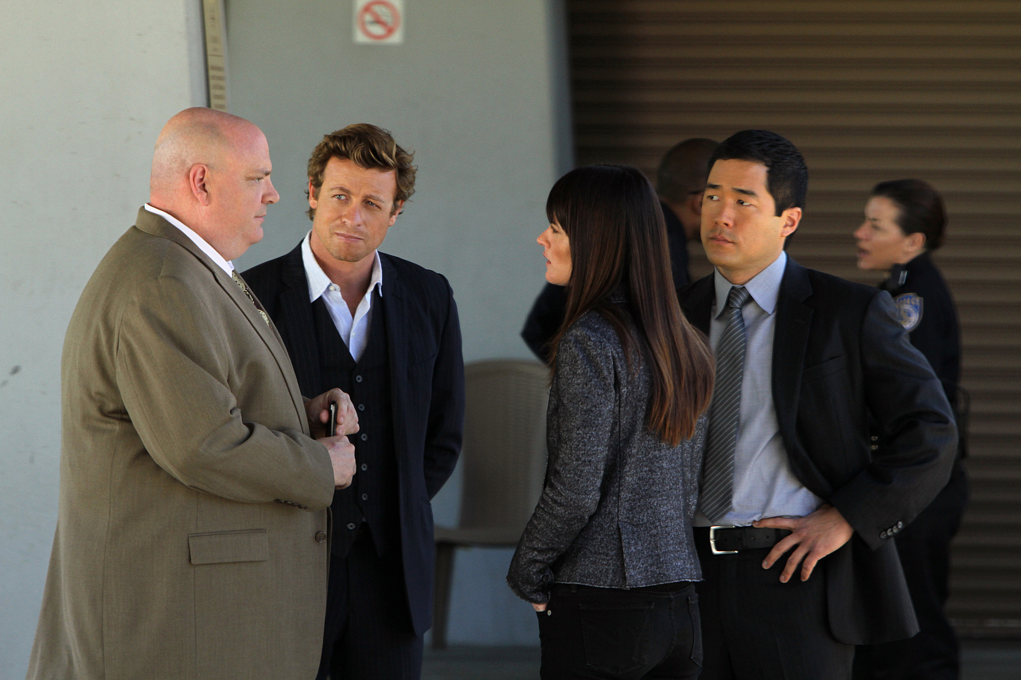 Still of Robin Tunney, Simon Baker and Pruitt Taylor Vince in Mentalistas (2008)