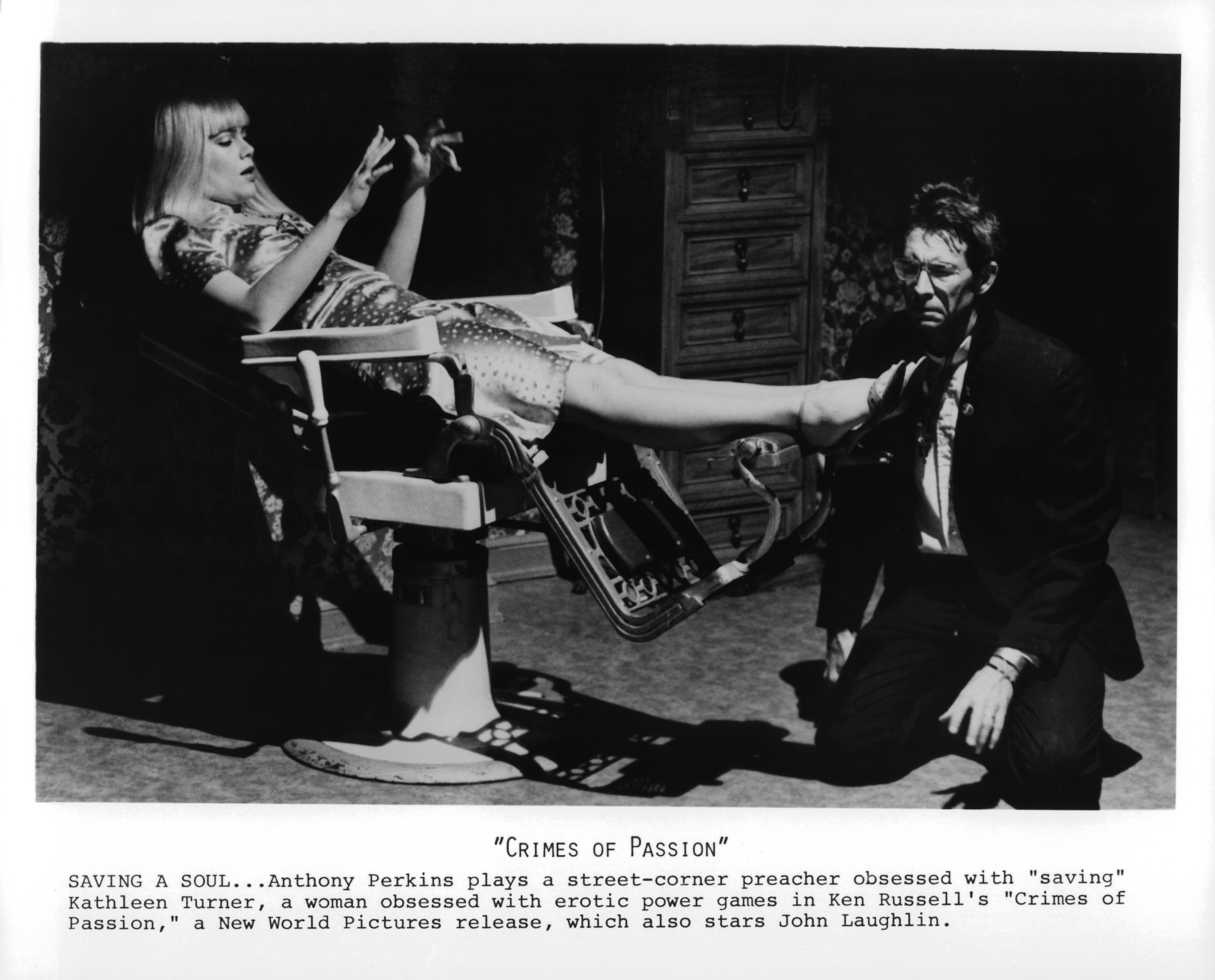 Still of Anthony Perkins and Kathleen Turner in Crimes of Passion (1984)