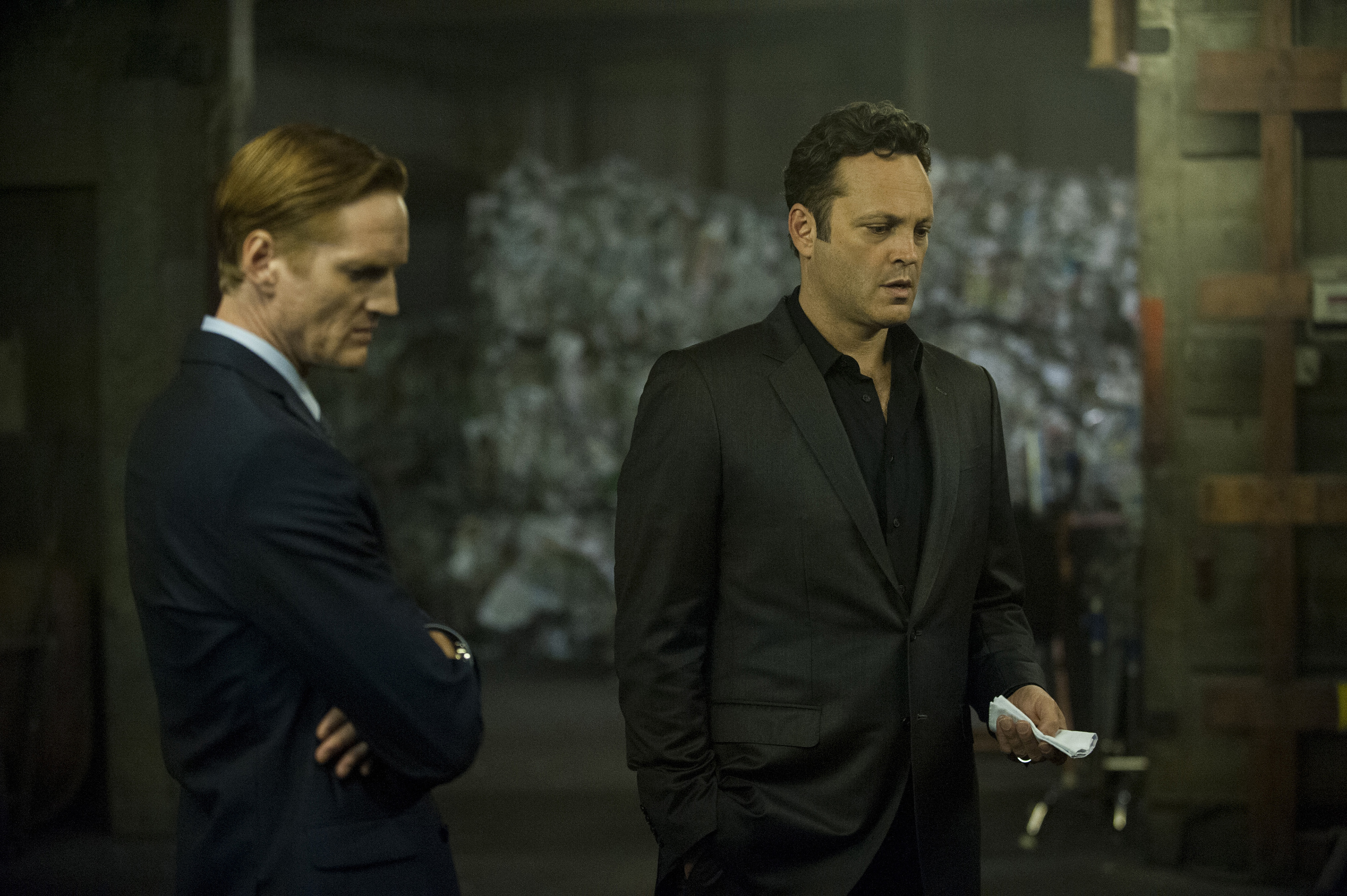 Still of Vince Vaughn and Christopher James Baker in True Detective (2014)