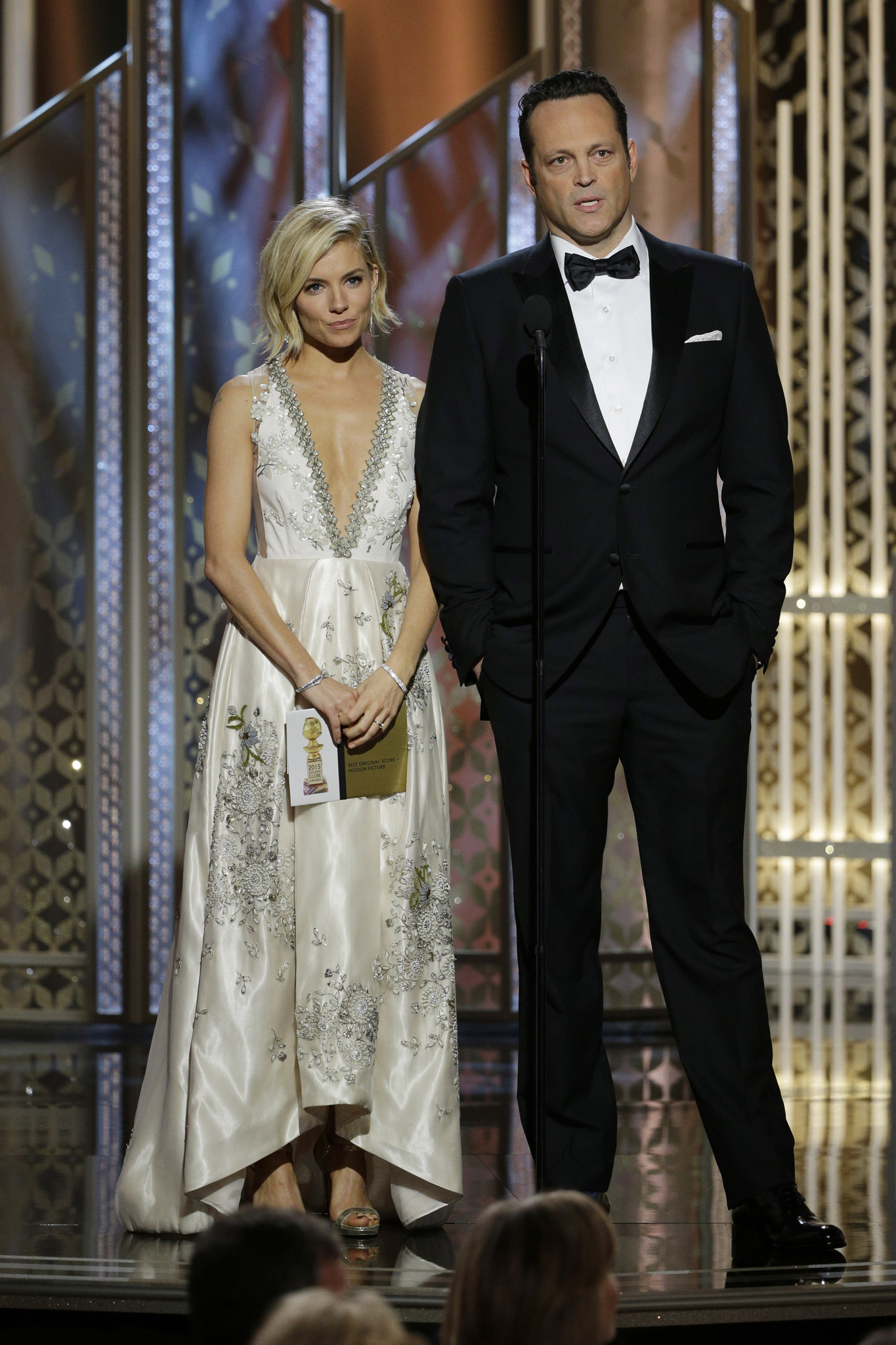 Vince Vaughn and Sienna Miller at event of 72nd Golden Globe Awards (2015)