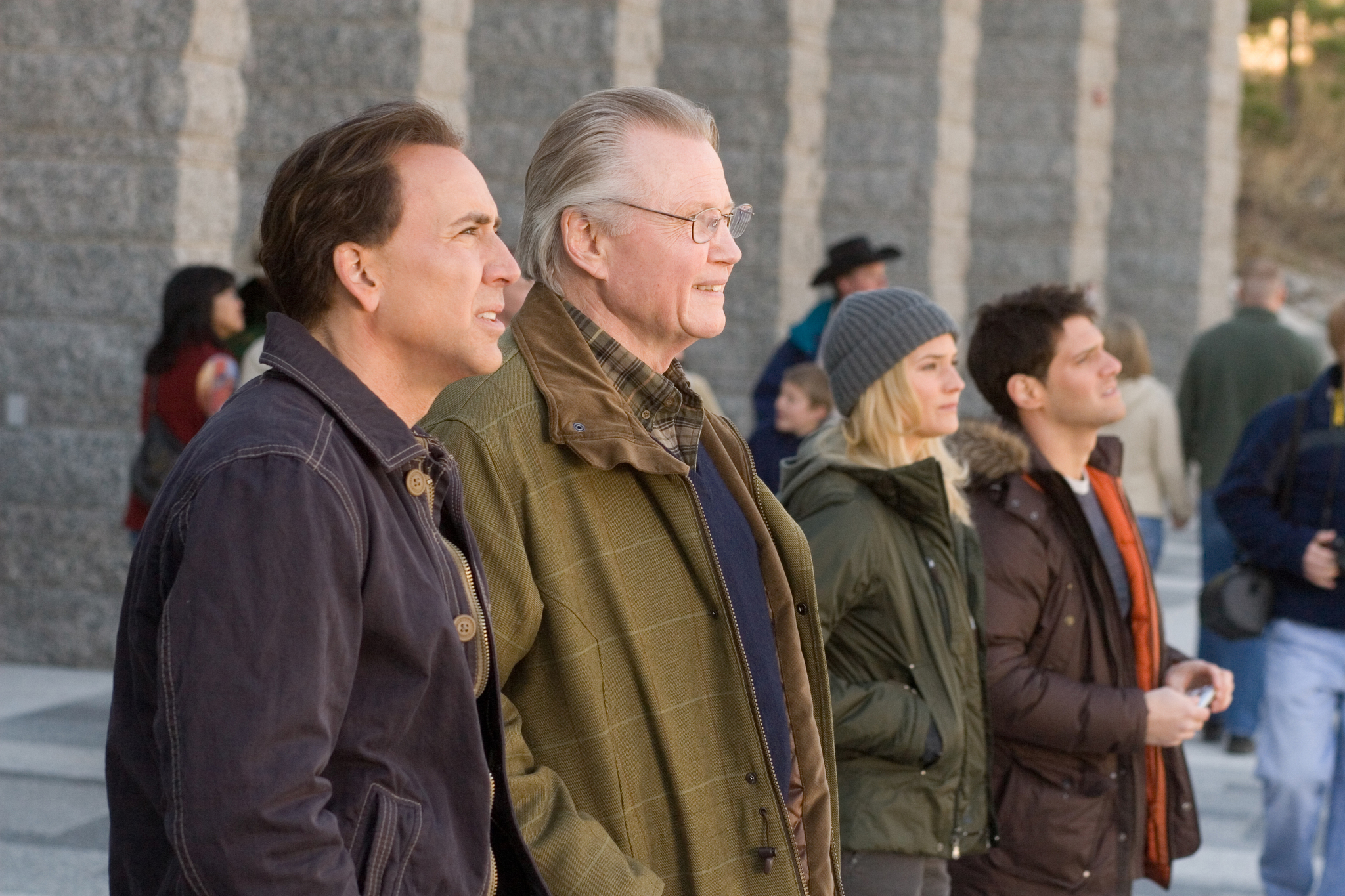 Still of Nicolas Cage, Jon Voight, Justin Bartha and Diane Kruger in National Treasure: Book of Secrets (2007)