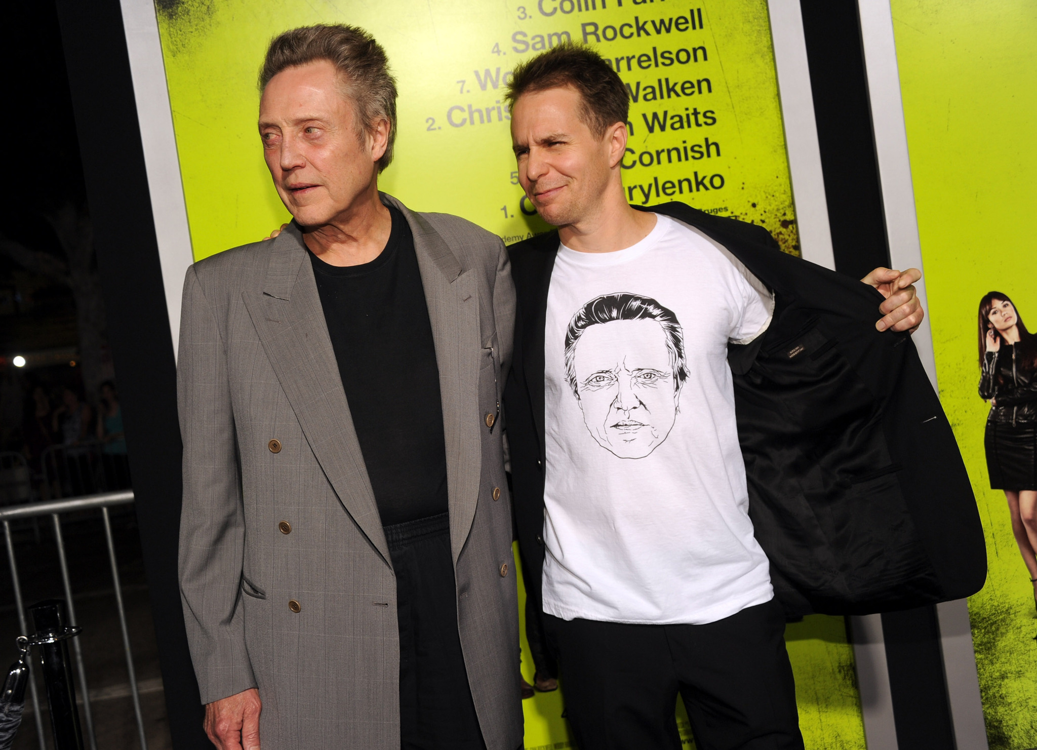 Christopher Walken and Sam Rockwell at event of Septyni psichopatai (2012)
